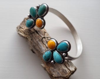 Rosarita Half Clusters Cuff Bracelet