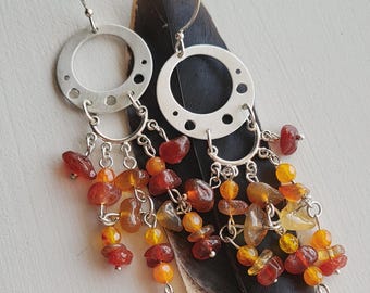 Carnelian Chandelier Earrings