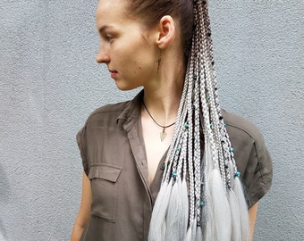 Brown Ombre Dread Falls - Ponytail Hairband Clip in  display picture 2