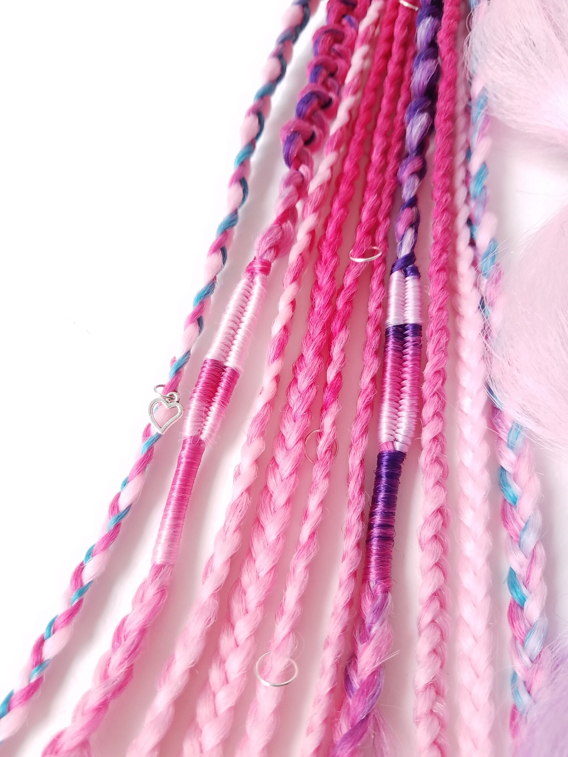 21 braids extension on hairband 24 Rave Ponytail Hair Etsy