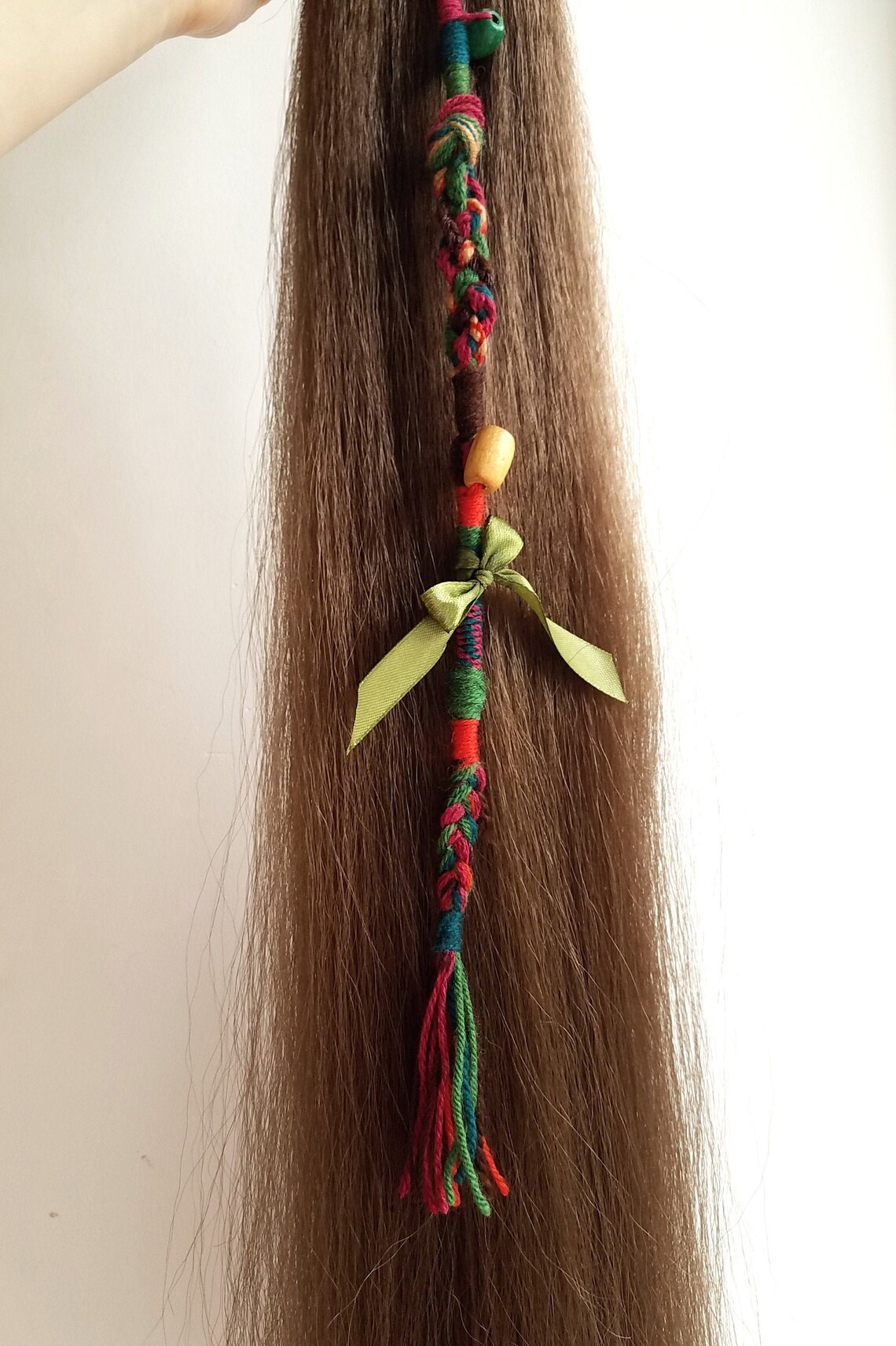 16 Colorful Hair wrap hair extension red Hippie Rave Etsy