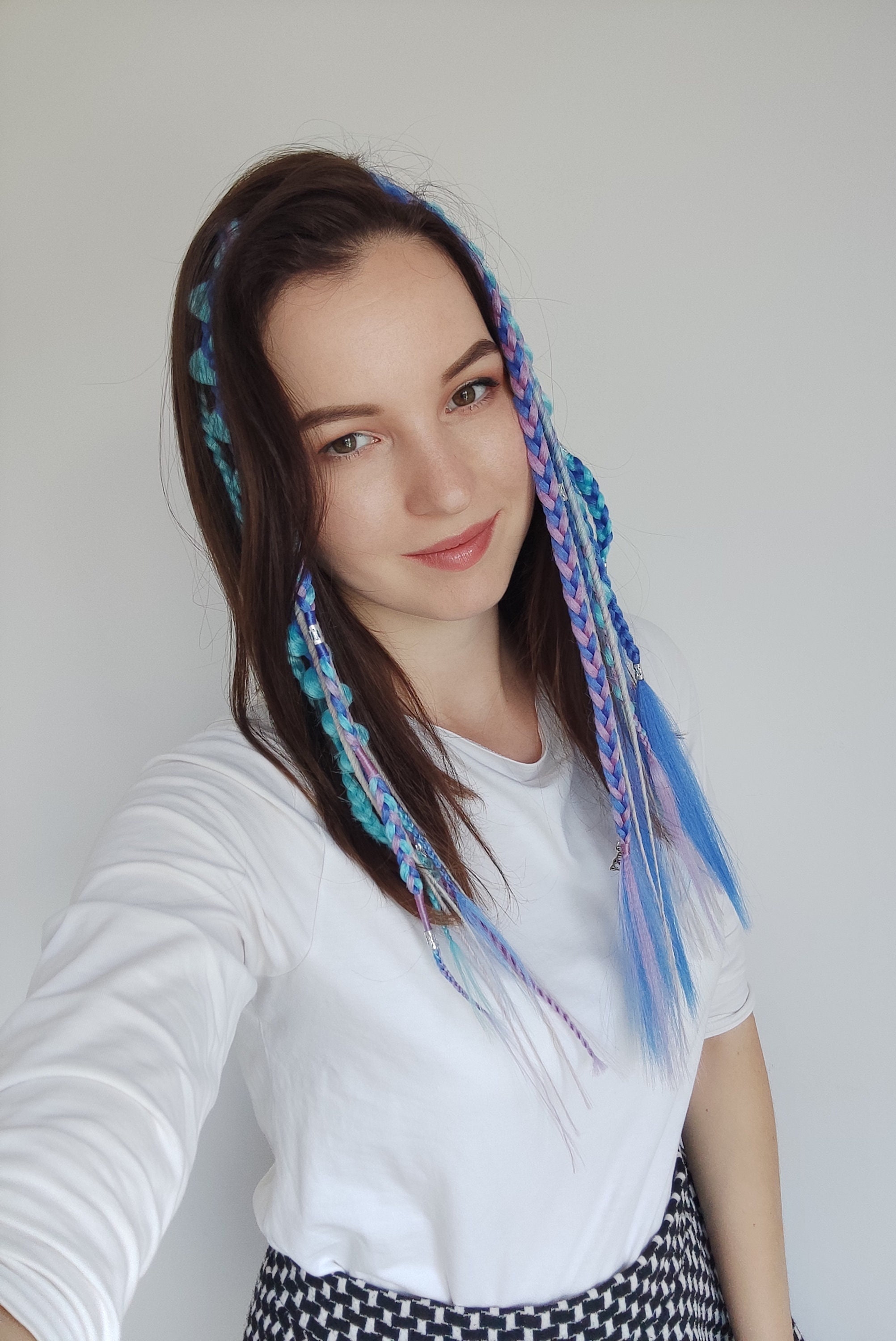 braid blue hair clip BLUE CLIP SET – PEPPER KIDS main image 3