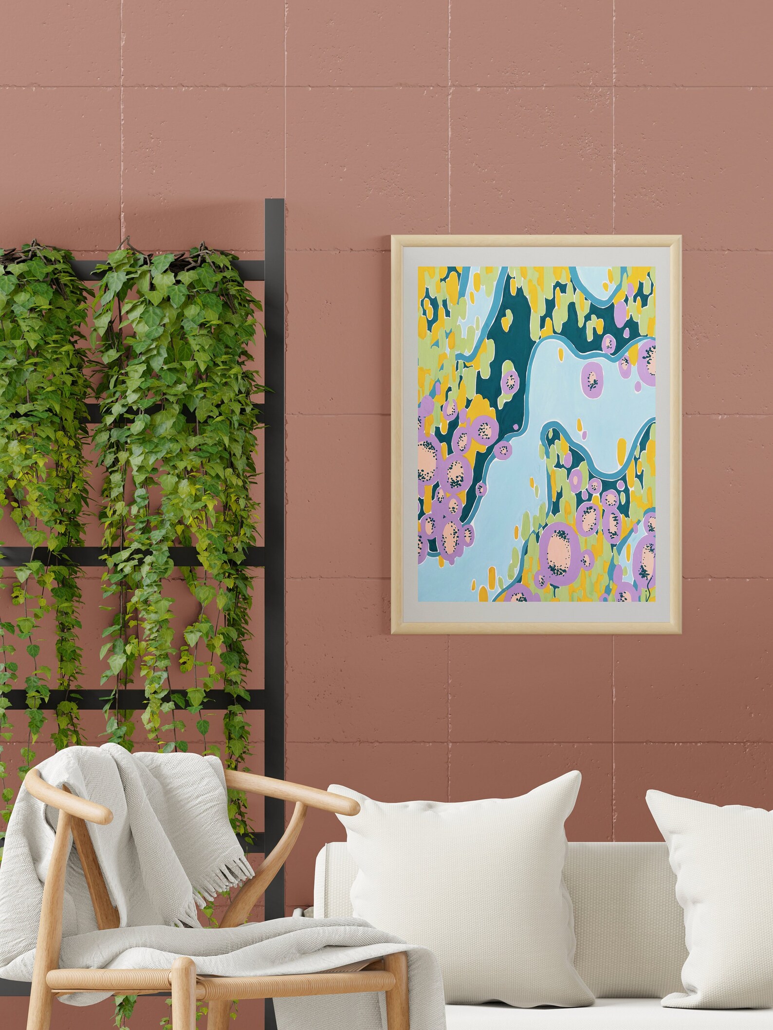 Abstract Modern Office Wall Art ORIGINAL Contemporary Bright Etsy