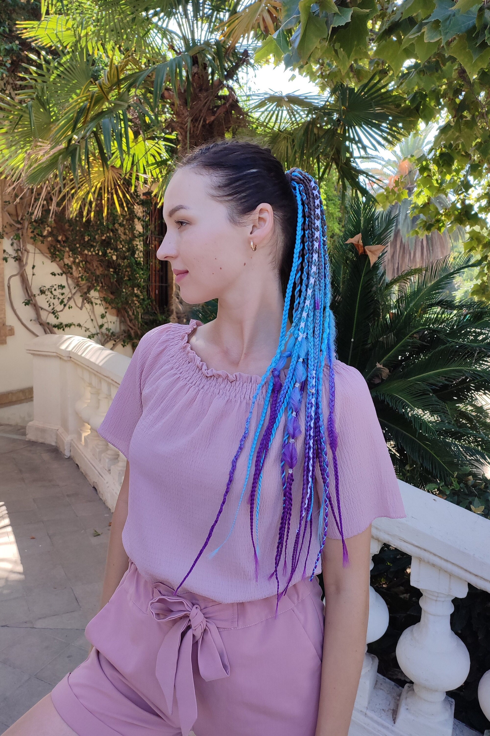 Purple braids deals