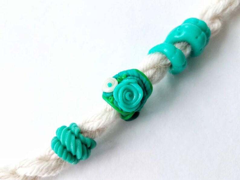 Set of 3 Dread Beads Turquoise Dreadlock Jewelry Polymer Clay Etsy