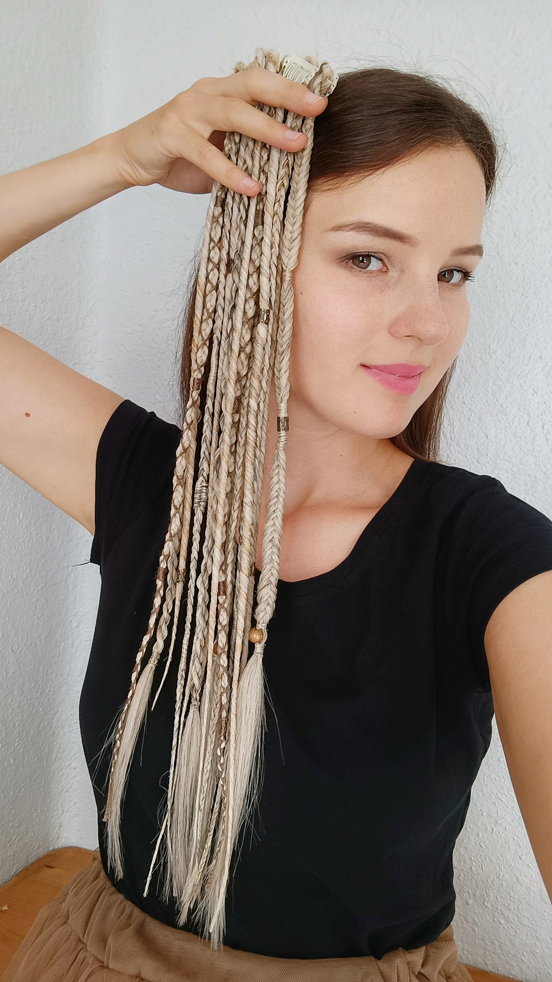 Clip in Braids Extension Boho Dreads Hair Extensions Viking Etsy