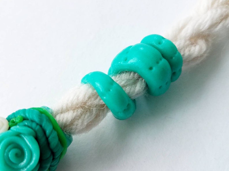 Set of 3 Dread Beads Turquoise Dreadlock Jewelry Polymer Clay Etsy
