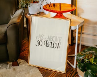 As Above So Below Wall Art | Spiritual Home Decor (Digital Download)