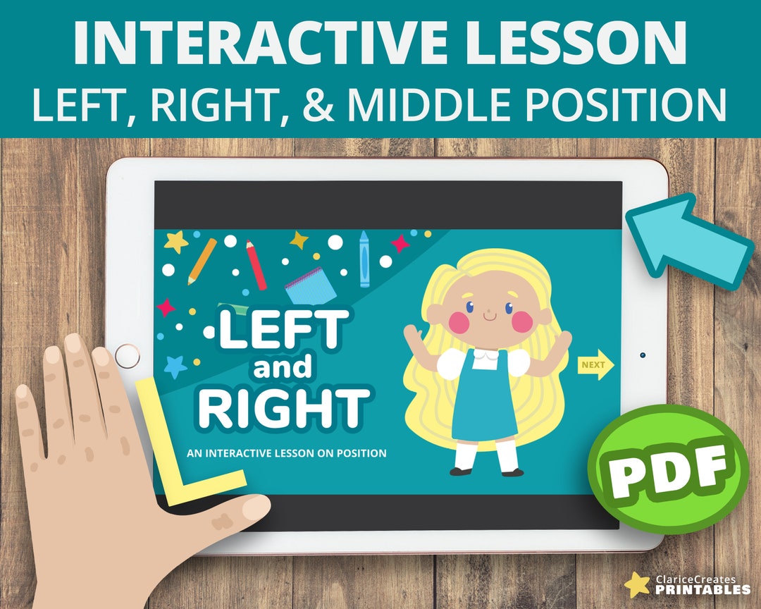 Interactive Lesson - Left Right and Middle Positions - Kindergarten ...