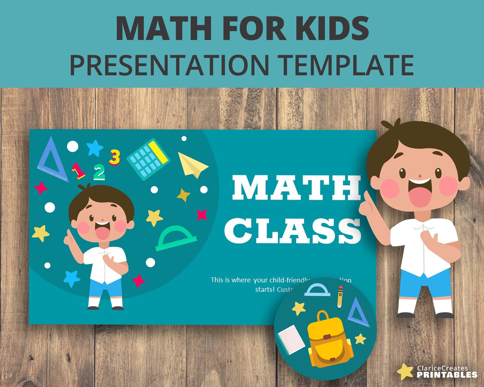 Math Class Presentation Template Editable Slides Powerpoint Orientation ...