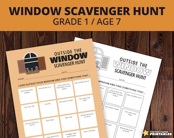 Look Out the Window Scavenger Hunt - Indoors Activity for Kids Age 7  Grade 1 to 2 - Find Treasure Hunt Inside House