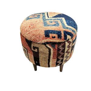 Vintage Rug Small Ottoman