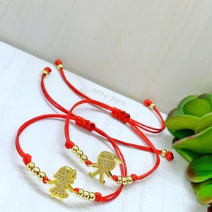 Red String with Boy or Girl, Red String Bracelet, Adjustable Bracelet, Boy or Girl String Bracelet, Red Thread Bracelet, Bracelet with Charm