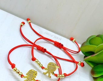 Red String with Boy or Girl, Red String Bracelet, Adjustable Bracelet, Boy or Girl String Bracelet, Red Thread Bracelet, Bracelet with Charm