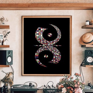 Gratis menselijk symbool, Instant Download Print Art, Afdrukbare kunst, Afdrukbare lijntekeningen, Afrikaanse muurkunst, Symboliekkunst, Afdrukbare poster