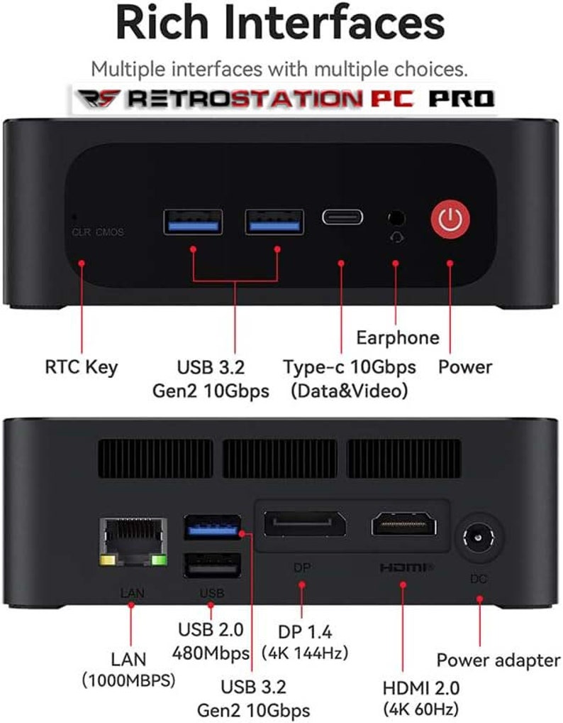 RETROSTATION PC PRO Best Retro Console and Pc 2 in 1 Retro Gaming Dream