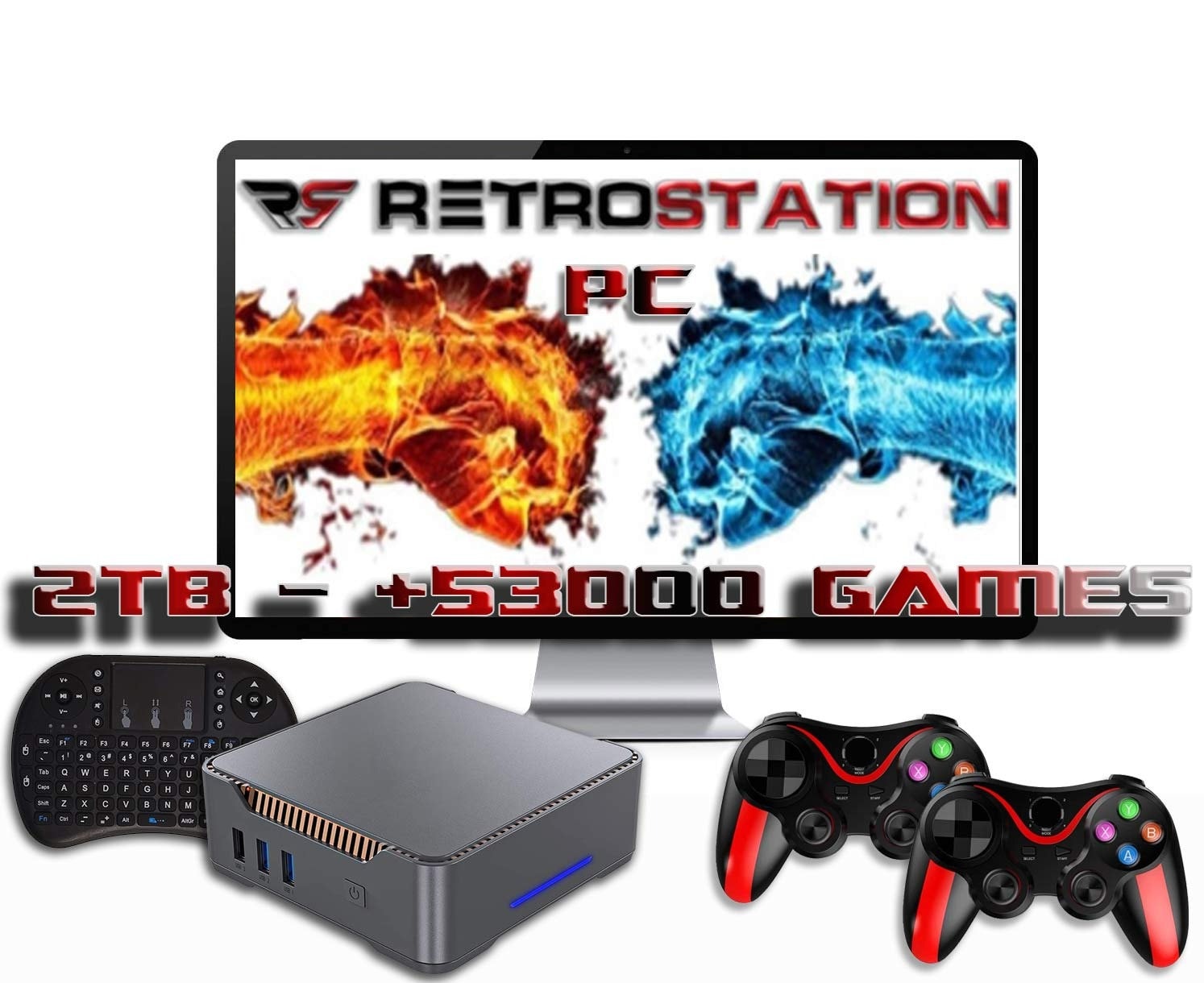 RETROSTATION PC Retro Console and PC 2 in 1 Retro Gaming Console With