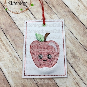 Kawaii Apple Geschenkkarte Halter, in der Reifen-Design, digitale Instant Download