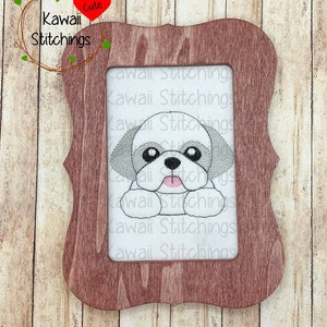 Kawaii Shih Tzu, Style1, Design, 4x4 hoop, Digital Instant Download