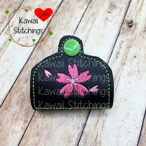 Kawaii Sakura Cord Wrap, Cord wrapper, In The Hoop Design, Digital Instant Download