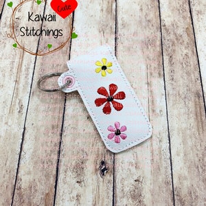 Kawaii Flower Lip Case, Chapstick Case, Lip Balm Case, In The Hoop Design, Digital Instant Download