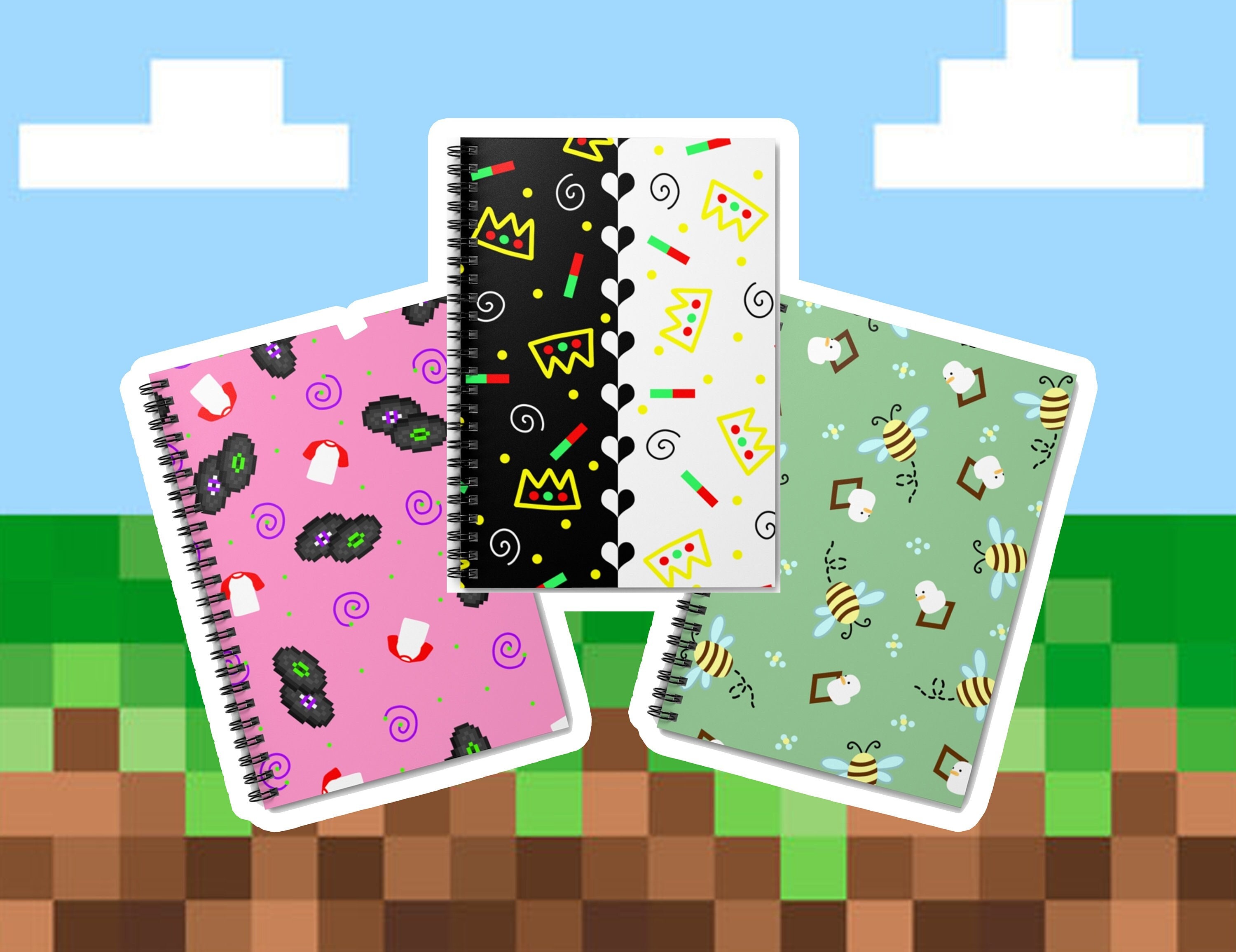 tubbo dream smp minecraft skin Spiral Notebook for Sale by rainfrogham