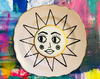 Sun Face Painting Etsy