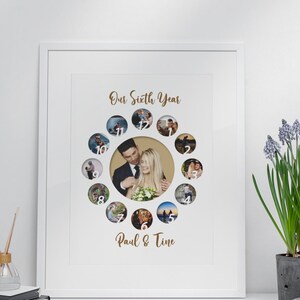 6th Anniversary Gift for Husband, Personalized Gift for Boyfriend,  Husband from Wife, Sixth Anniversary Candy Iron Anniversary Photo Gifta