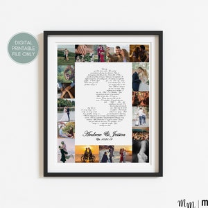 Custom Photo Collage for 3 Year Anniversary Gift for Boyfriend, Third Anniversary Gift for Him, Three Year Anniversary Gift for Husband