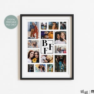 BFF Custom Photo Collage, Personalized BFF gift,  Digital Gift for Best Friend, Photo BFF gift, Personalized Gift for Friend