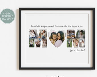 Mom Collage Photo Gifts, Personalized Gifts for Mom Custom Photo Collage, Mom Gift from Daughter, Personalized Photo Gift for Mom, Mum Gifts