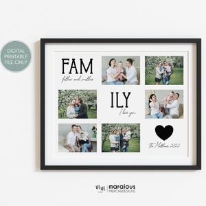 Personalized Family Name Print, Custom Family Keepsake, Unique Family Gift, Our Family Print Anniversary Gift, Family Wall Print with Names