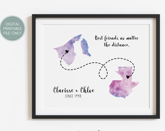 Long Distance Friendship Gift, Best Friend Gift Long Distance, Going Away Gift for Best Friend, BFF Long Distance Gift, BFF Gift Personalize