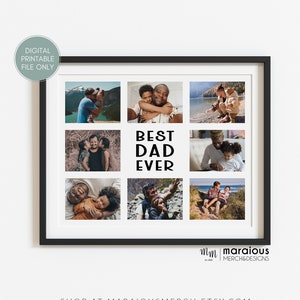 Daddy Photo Collage Customized Father&#39;s Gift, Gift for Him, Gift For Dad From Daughter,  Personalized Gift for Dad, Dad Photo Collage Gift