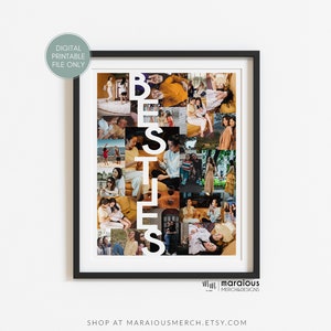 Bester Freund Geschenk Benutzerdefinierte Fotocollage, Besties Collage Geschenk für Bestfriend, personalisierte BFF Geschenke, Freund Geschenkideen, Fotogeschenk für Sie