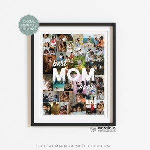 Custom Gift for Mom Best Mom Ever Photo Collage, Personalized Mom Collage Photo Gifts, Mother Daughter Gift, Mother Son Gift, Gift for Mommy