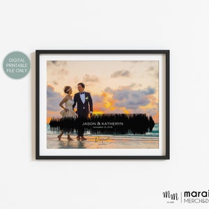 Custom Song Soundwave Art, First Dance Soundwave Wall Art, regalo per il primo anniversario per la moglie, idee regalo per l'anniversario della carta