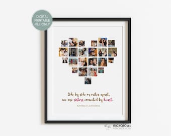 Best Friend Custom Photo Collage, BFF Personalized Picture Collage, Personalized Gift for Best Friends