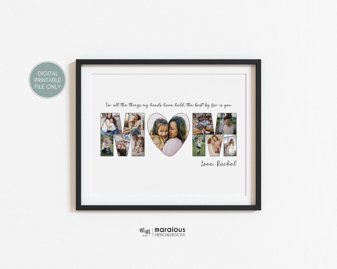 Mom Collage Photo Gifts Personalized Gifts for Mom Custom Etsy