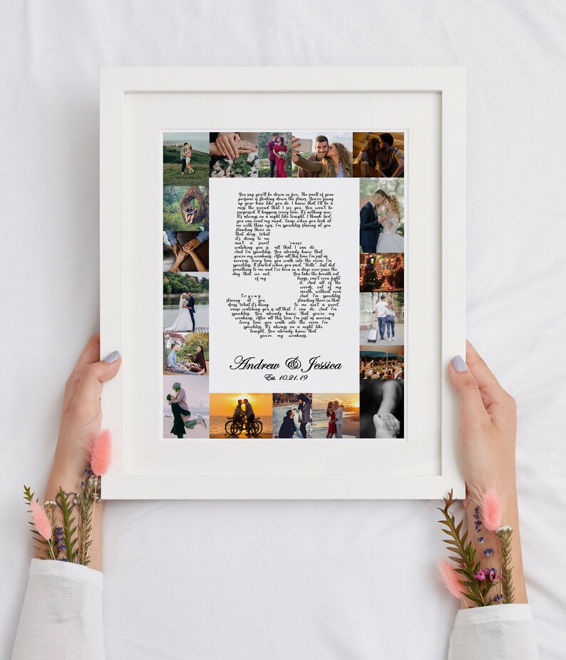 Word Art Song Lyrics 5th Anniversary Gift for Husband, 5 Year ...
