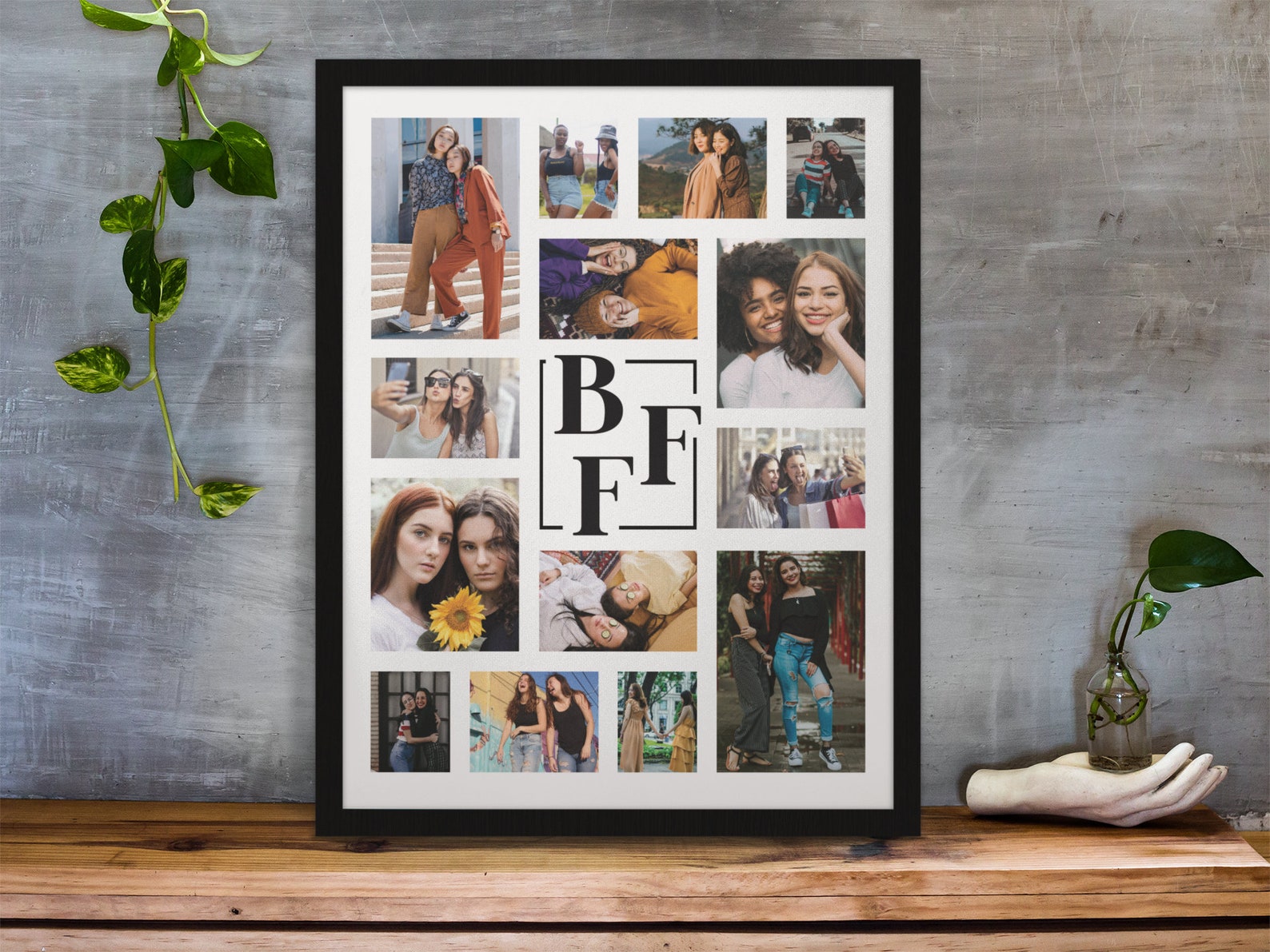 BFF Custom Photo Collage Personalized BFF gift Digital Gift Etsy