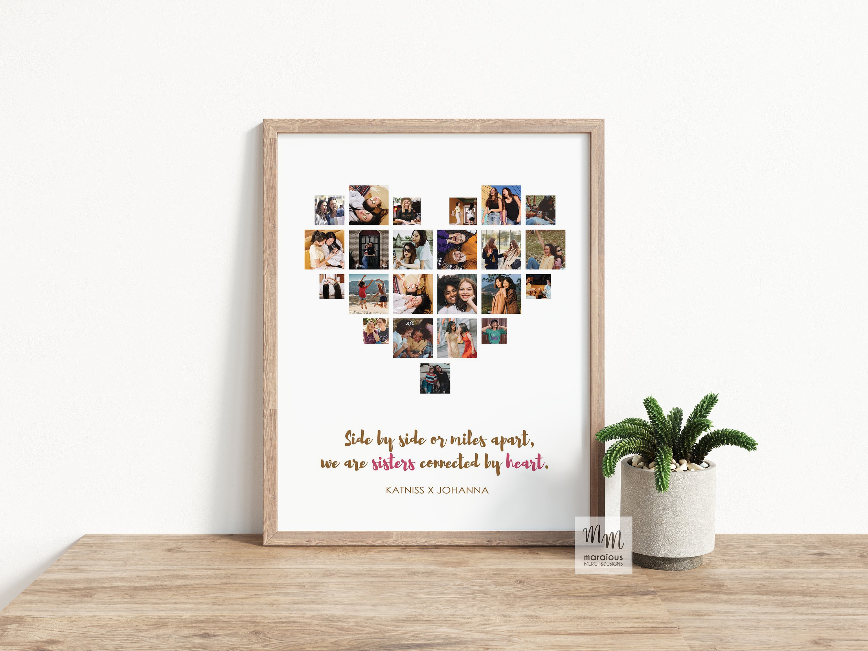 Personalized Gift for Best Friend, Birthday Gift, Friendship Gift, Birthday  Personalized Picture, Custom Photo, BFF Gift, Bestie Wall Art 