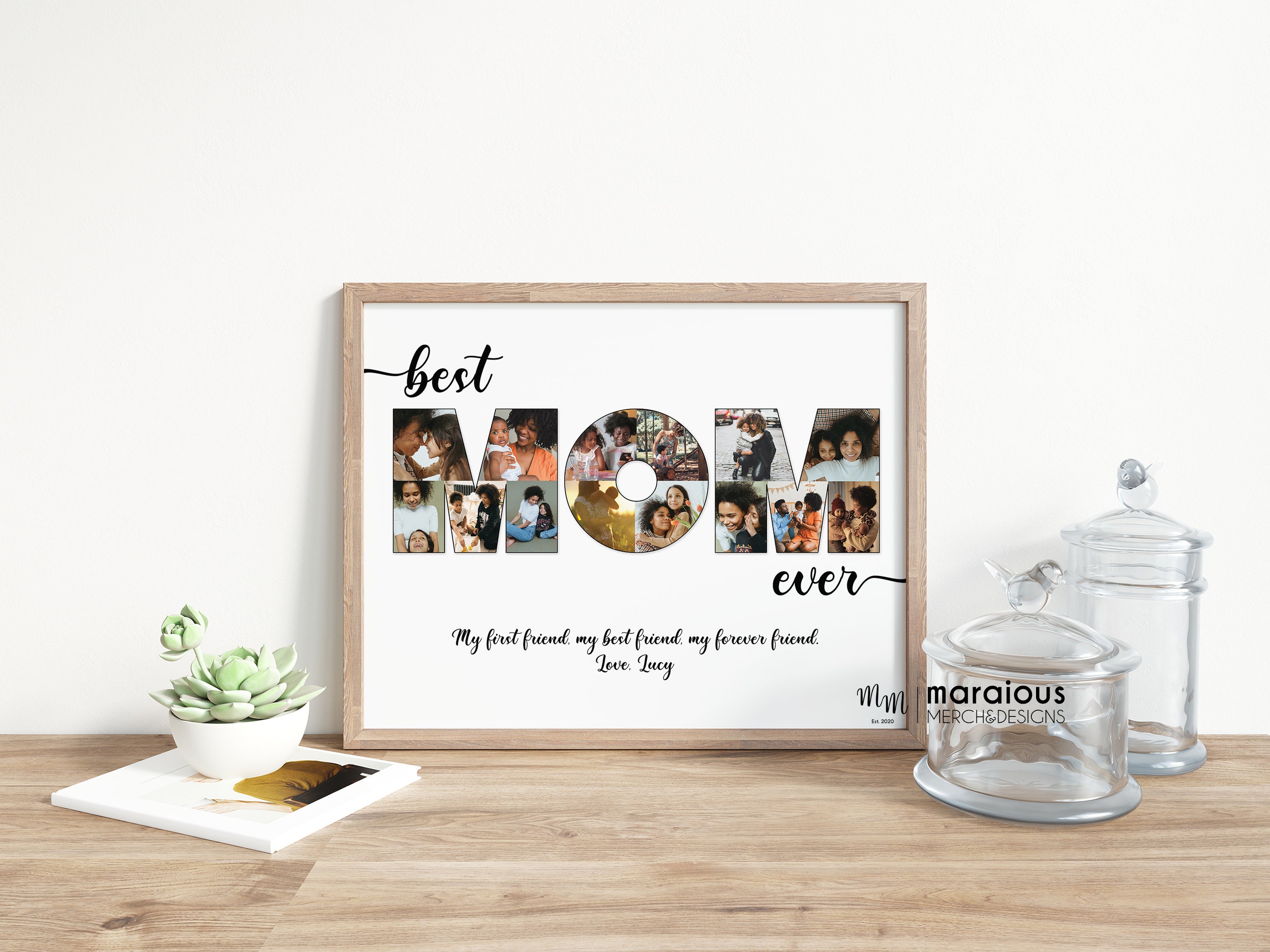 Best Mom Ever Photo Gifts, Custom Mom Gift Ideas, Personalized Photo Mother  Gift From Daughter, Photo Collage Personalized Gifts for Mom 