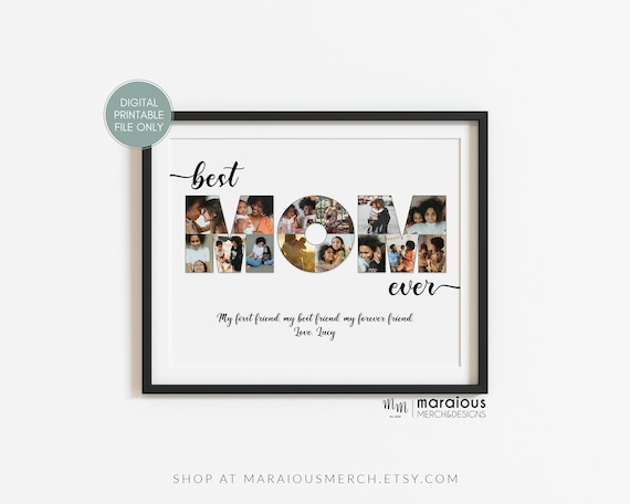 Best Mom Ever Photo Gifts, Custom Mom Gift Ideas, Personalized Photo Mother  Gift From Daughter, Photo Collage Personalized Gifts for Mom 