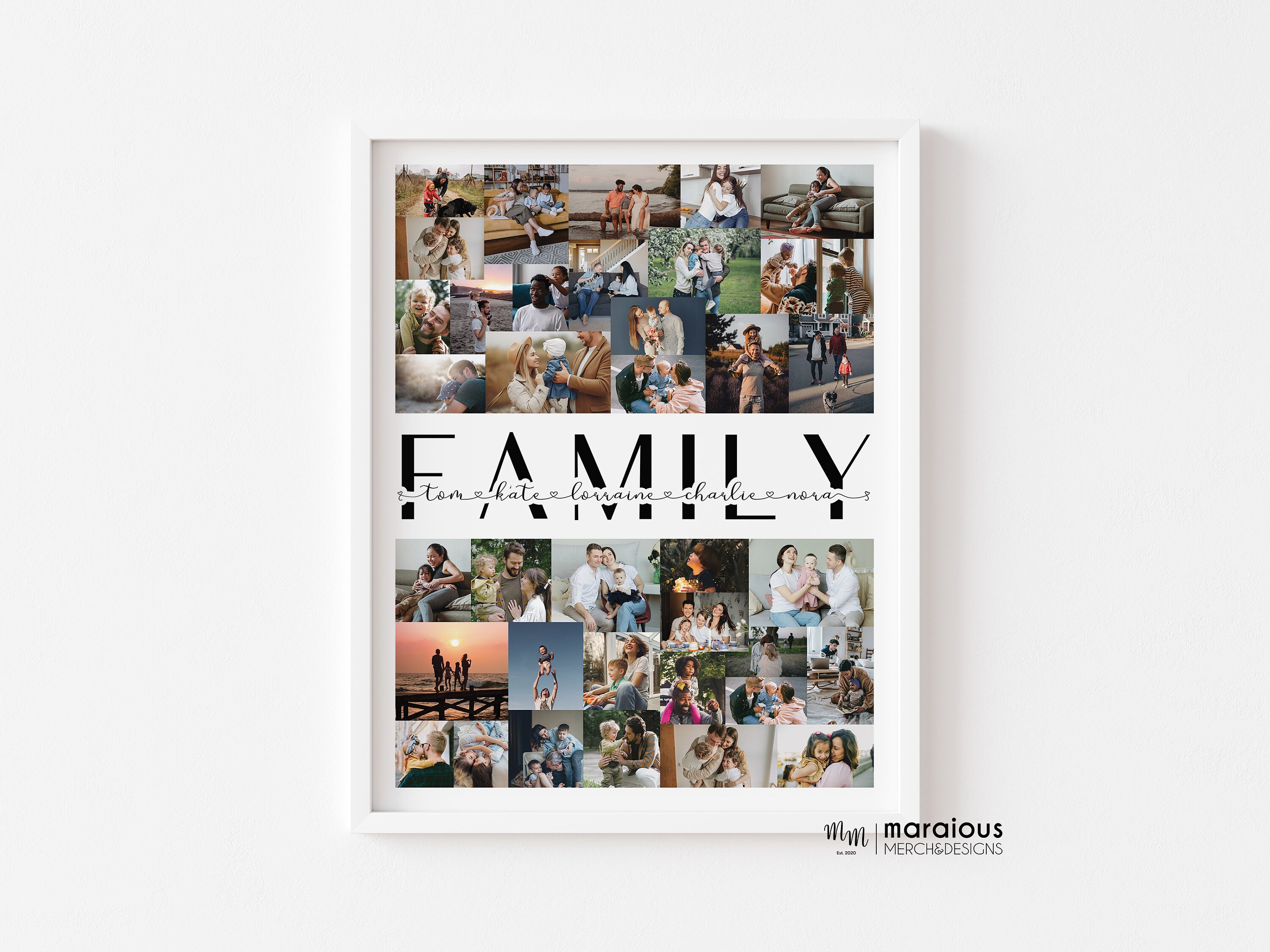 Personalized Family Photo Collage, Family Photo Prints, Family Photo ...