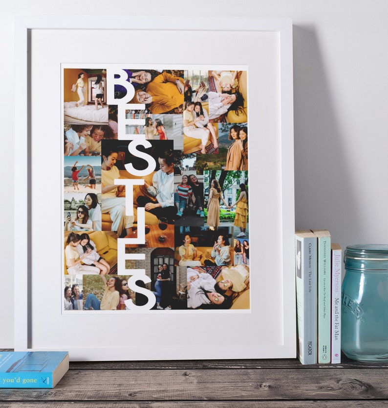 Bestie Personalized Digital Collage Gift for Best Friend Etsy