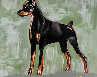 Doberman Painting