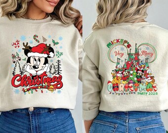 Mickey And Friends Christmas Shirt, Mickey & Minnie Christmas Shirt, Disney Matching Family Christmas Sweater, Custom Disney Christmas Shirt