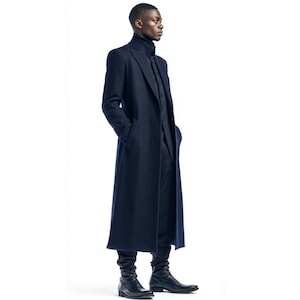 dark blue dress coat Shades of Blue :: Silk Tunic Dress & Trench Coat