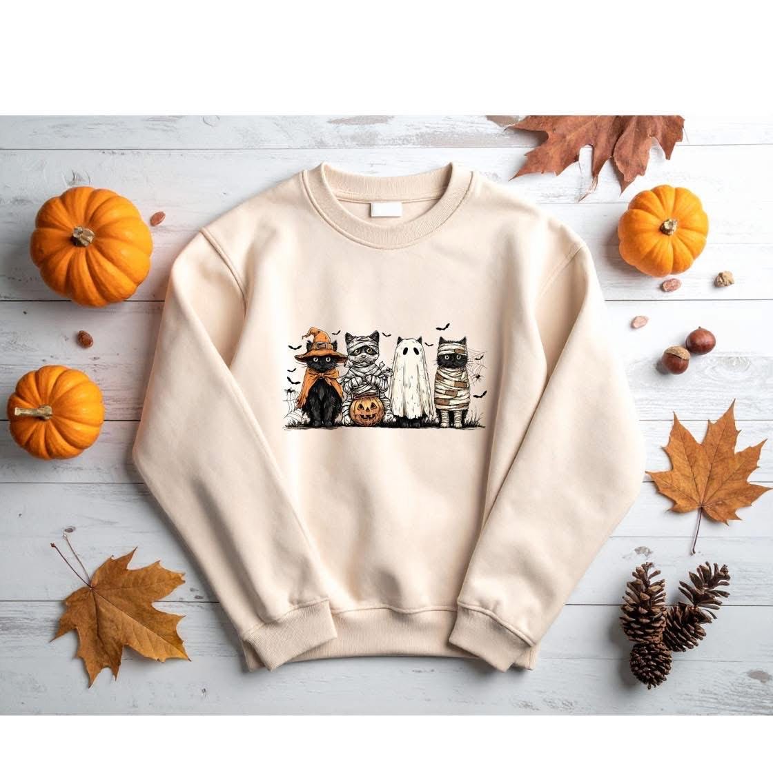 Cat and Dog Halloween Sweater